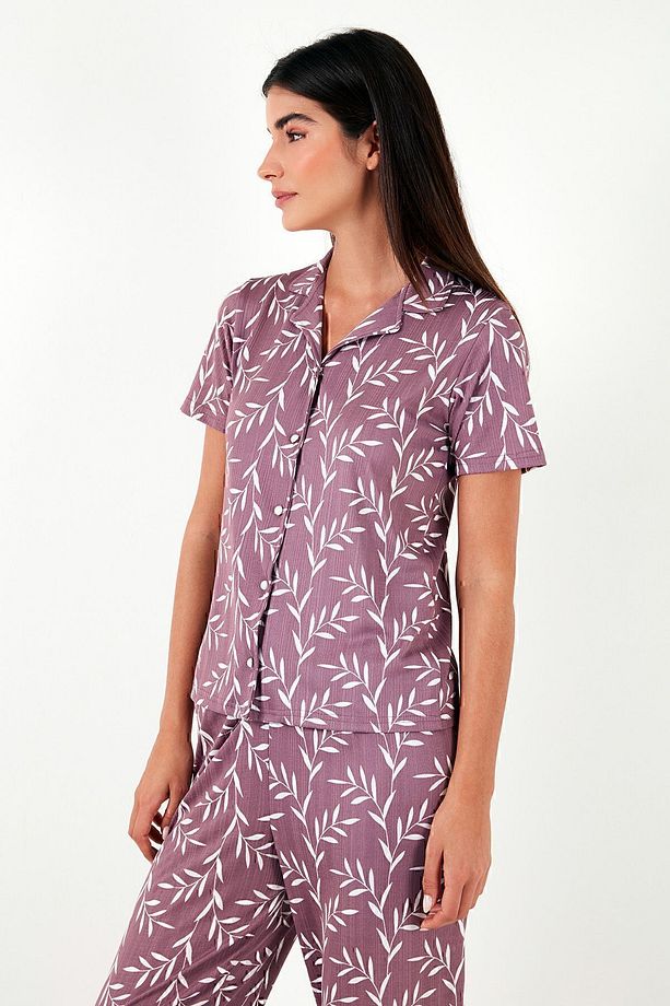 Regular Fit Gömlek Yaka Kısa Kollu Pijama Takımı  PİJAMA TAKIMI 65780124 - 7