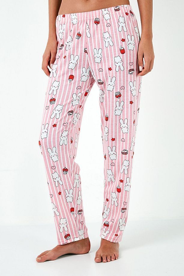 Regular Fit Bisiklet Yaka Kısa Kollu Pijama Takım  PİJAMA TAKIMI 6097310 - 7