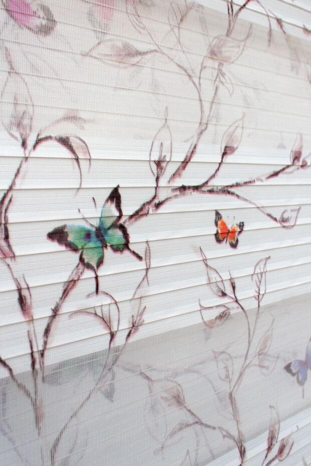 Zebra Boncuklu Stor Perde Butterfly - 2