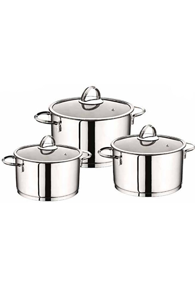 Anna Silver 6 Parçe Çelik Tencere Seti - 1
