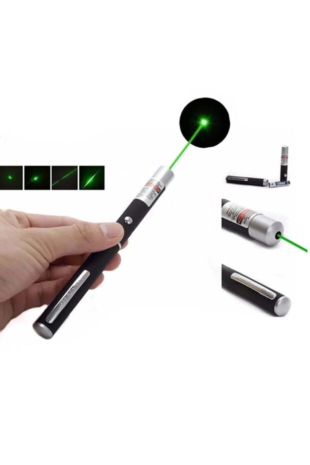 JPR-008 Ultimate 5 Başlıklı Yeşil Lazer Pointer 2 Adet Pil Hediyeli Cep Boy Lazer - 5