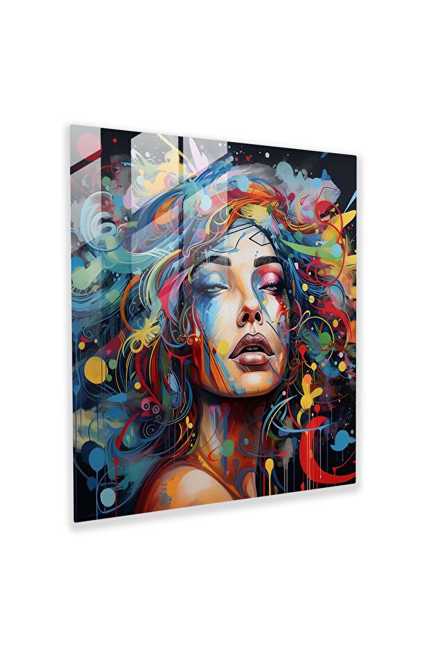 Street Art Explosion Glass Painting - Colorful Graffiti Glass Wall Art