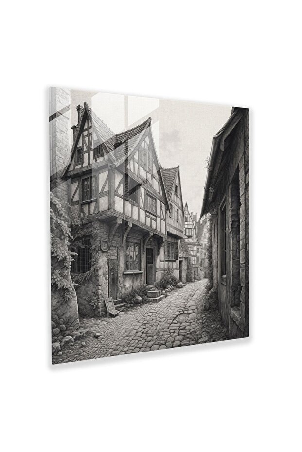 Architectural Jewelry, Glass Painting, Village, Wall Decoration, Architectural Details