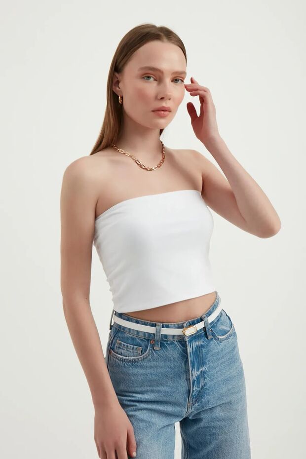 Sleeveless Crop Top - Basic Model - 3