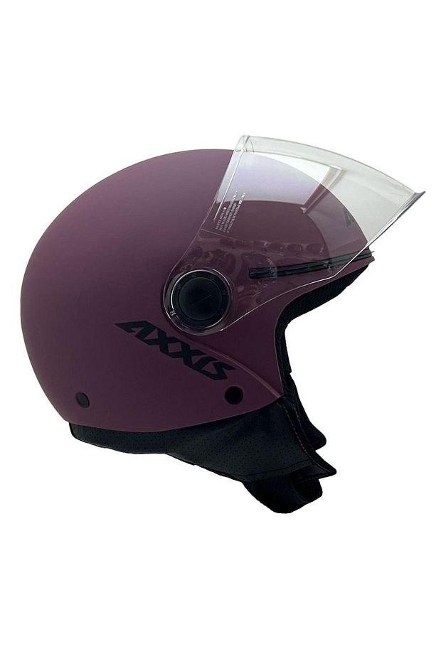 AXXİS SQUARE YARIM KASK SOLİD MAT BORDO - 3
