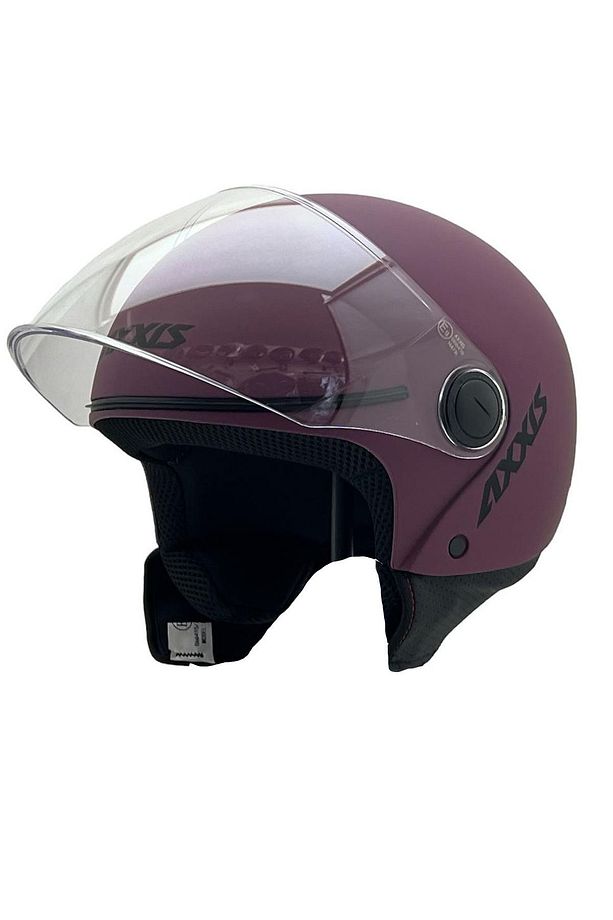 AXXİS SQUARE YARIM KASK SOLİD MAT BORDO - 2