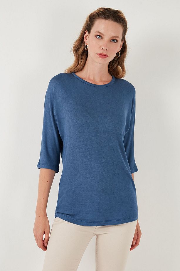 Truvakar Kol Bisiklet Yaka Basic Pamuklu Bluz  BLUZ 5863589 - 4
