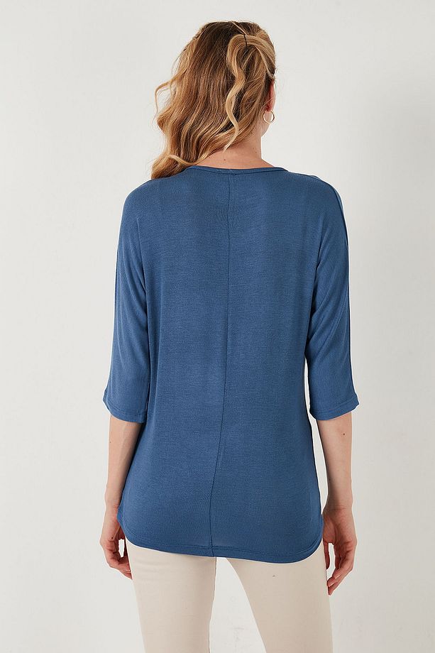 Truvakar Kol Bisiklet Yaka Basic Pamuklu Bluz  BLUZ 5863589 - 5