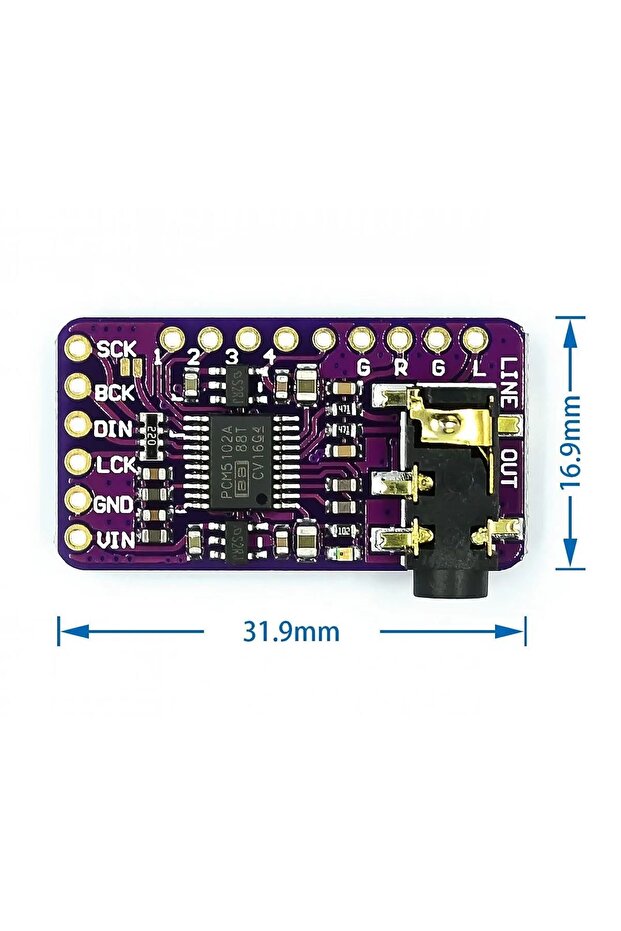 PCM5102A DAC Modül IIS Ses Kartı Müzik Üretici Dijital Analog Dönüştürücü Raspberry Pi Esp32 - 3