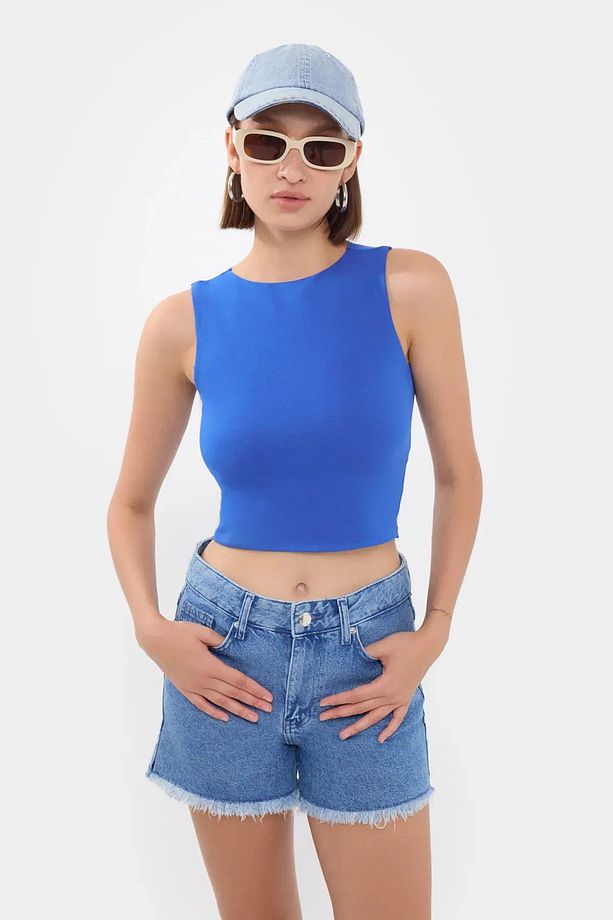 Yuvarlak Yaka Basic Tank Top - 1