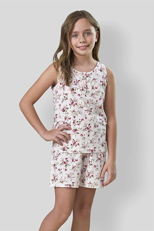 Cotton 4056 Girls' Shorts Set