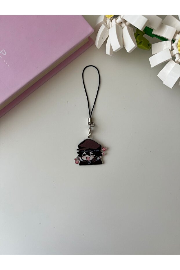 Bungou Stray Dogs Ranpo Anime Patterned Acrylic Phone Charm