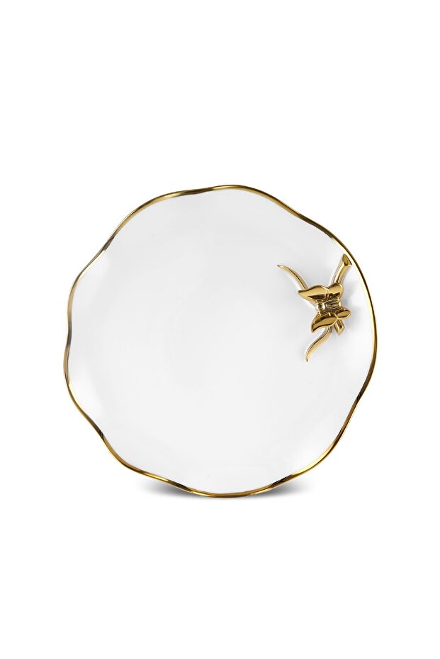 X Müge Anlı Butterfly Dessert Plate 21 cm