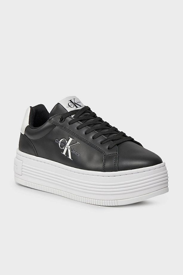 Logolu Platform Topuk Deri Sneaker Ayakkabı YW0YW014310GM  AYAKKABI YW0YW01431 0GM - 6