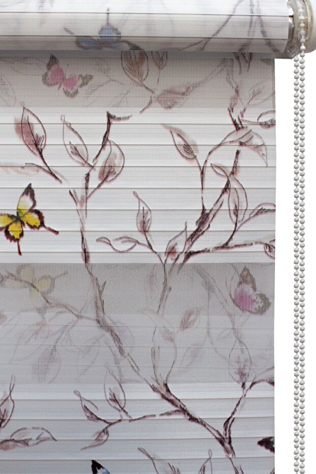 Zebra Boncuklu Stor Perde Butterfly - 3