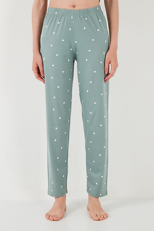 Yumuşak Dokulu Bisiklet Yaka Pijama Takımı  PİJAMA TAKIMI 6097605 - 5