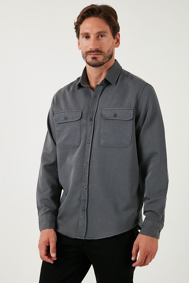 Pamuklu Çift Cepli Regular Fit Gömlek Erkek GÖMLEK CF25W128858 - 7