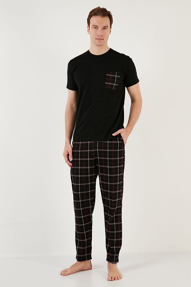Ekoseli Regular Fit Kısa Kollu Pijama Takımı Erkek PİJAMA TAKIMI 6572002 - 3