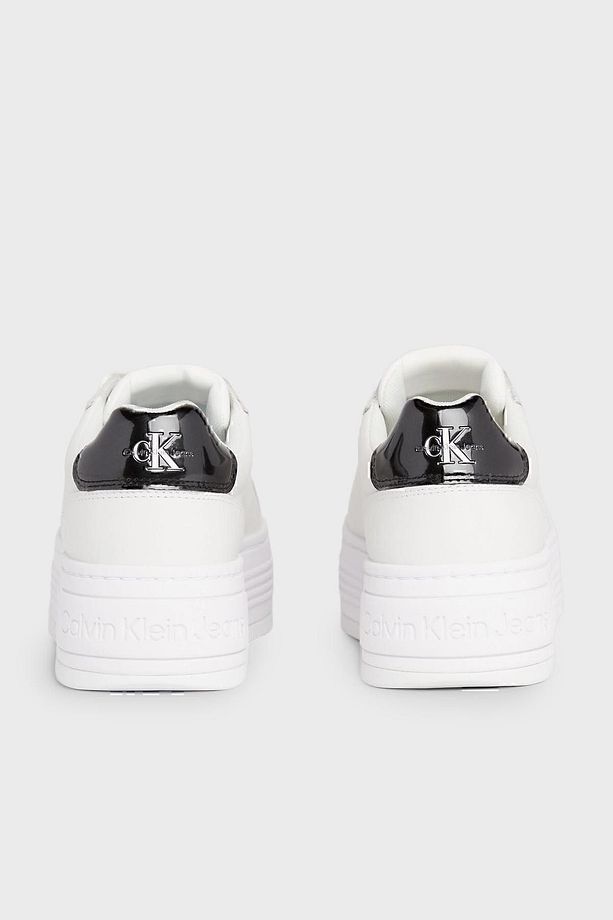 Logolu Platform Topuk Deri Sneaker Ayakkabı YW0YW0143101W  AYAKKABI YW0YW01431 01W - 6