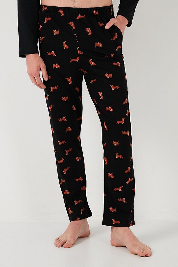 Pamuklu Regular Fit Uzun Kollu Pijama Takımı Erkek PİJAMA TAKIMI 6572013 - 6