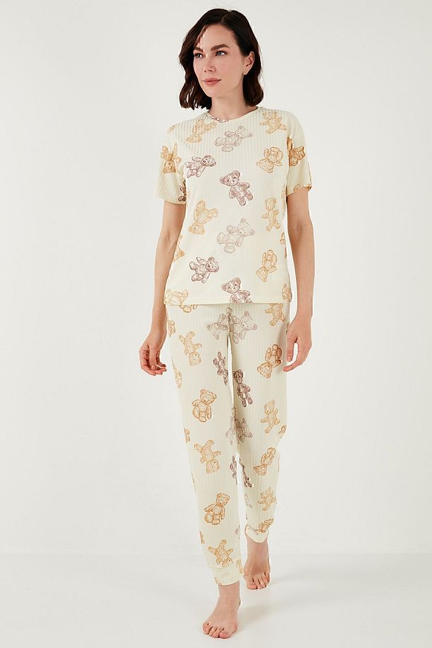 Regular Fit Kısa Kollu Pijama Takımı  PİJAMA TAKIMI 65740104 - 3