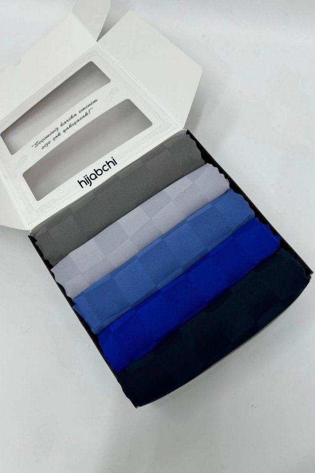Set of 5 Imported Silky Jacquard Shawl - 5 Pcs Shawl Gift Box