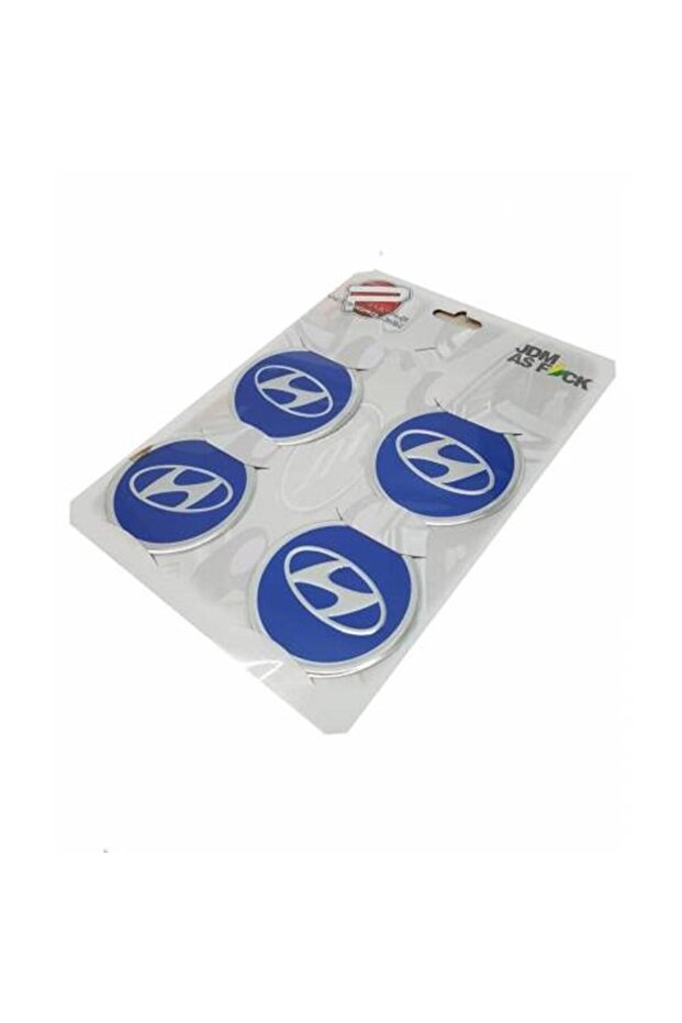 Hyundai Wheel Hub Adhesive Blue 55mm (4 Pcs)