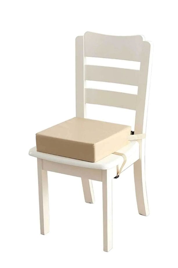 Sandalye Yükselticisi Çocuk Mama Sandalyesi Yükseltici Minderi 34x34x10 CM KREM - 2