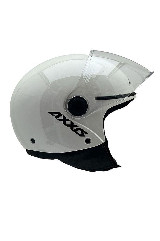 AXXİS SQUARE YARIM KASK SOLİD PARLAK BEYAZ - 3