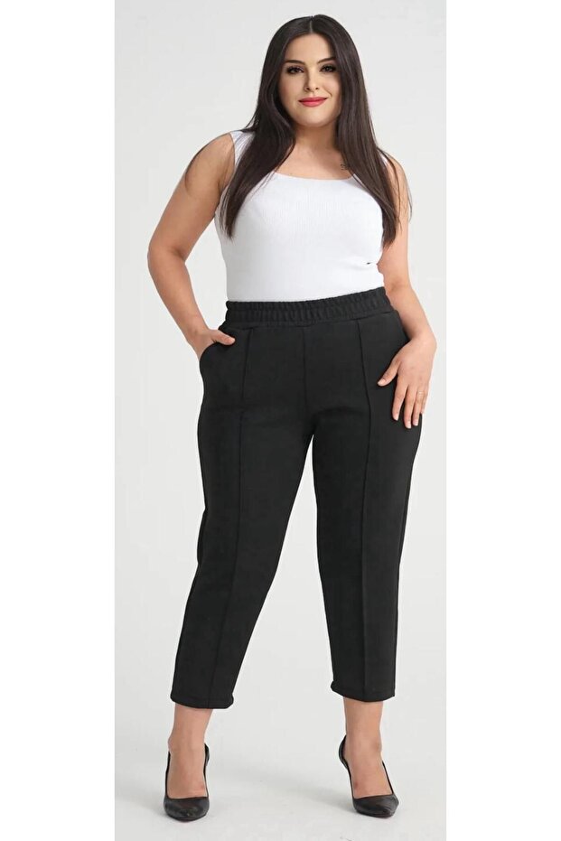 Plus Size Puff Scuba Pants - Comfortable and Stylish
