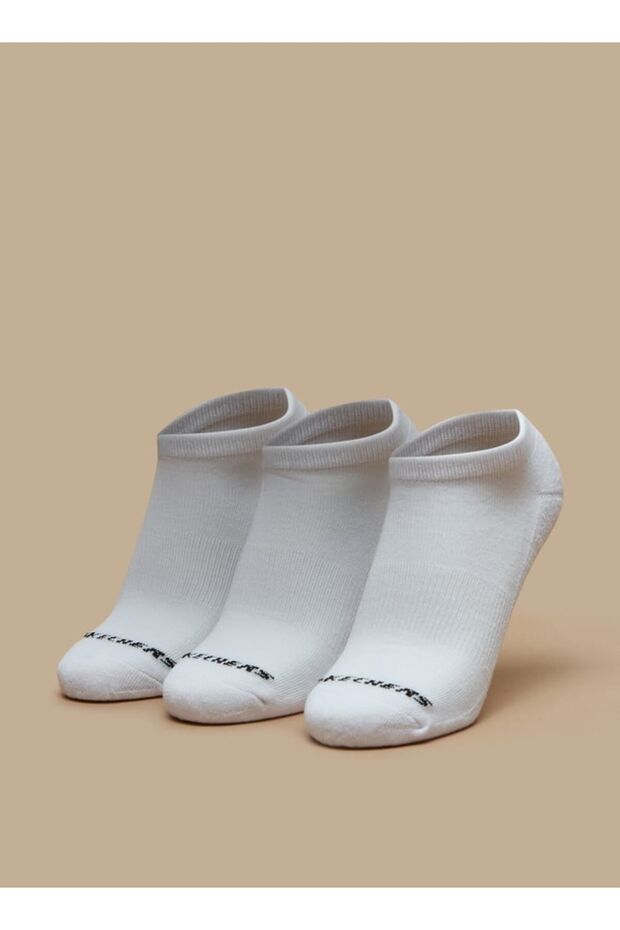 Logo Printed Towel Ankle Length Sports Socks - Set of 3