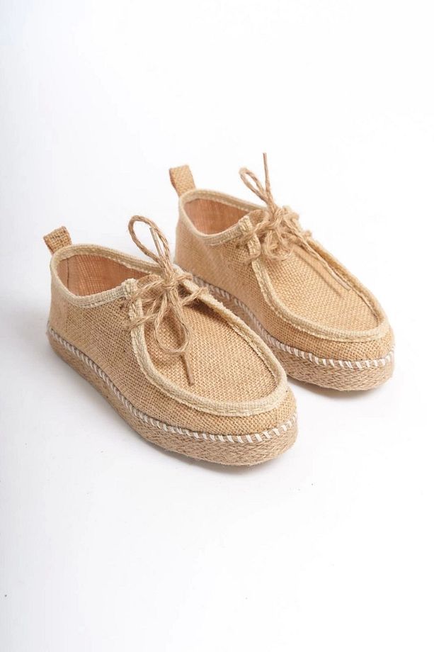 Erkek/kadın Unisex Camel Hasır Taban Rahat Triko Spor Günlük Ayakkabı - 3