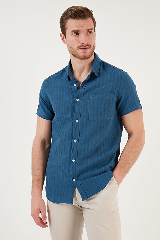 Cotton Regular Fit Short Sleeve Shirt Men's SHIRT CF24S128230