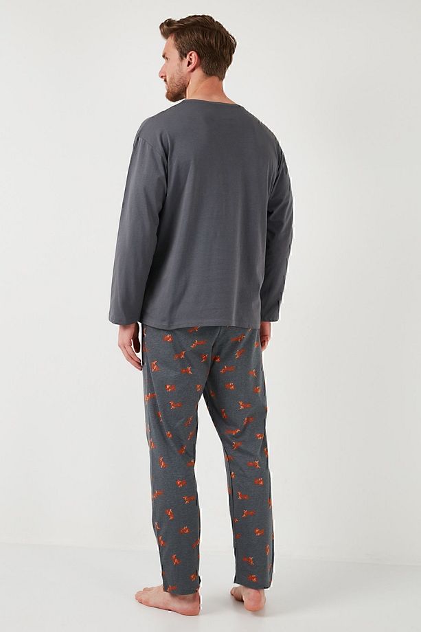 Pamuklu Regular Fit Uzun Kollu Pijama Takımı Erkek PİJAMA TAKIMI 6572013 - 8