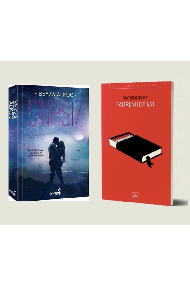 İNDİGO BEYZA ALKOÇ SINIRSIZ KARTON KAPAK & İTHAKİ YAYINLARI RAY BRADBURY FAHRENHEİT 451