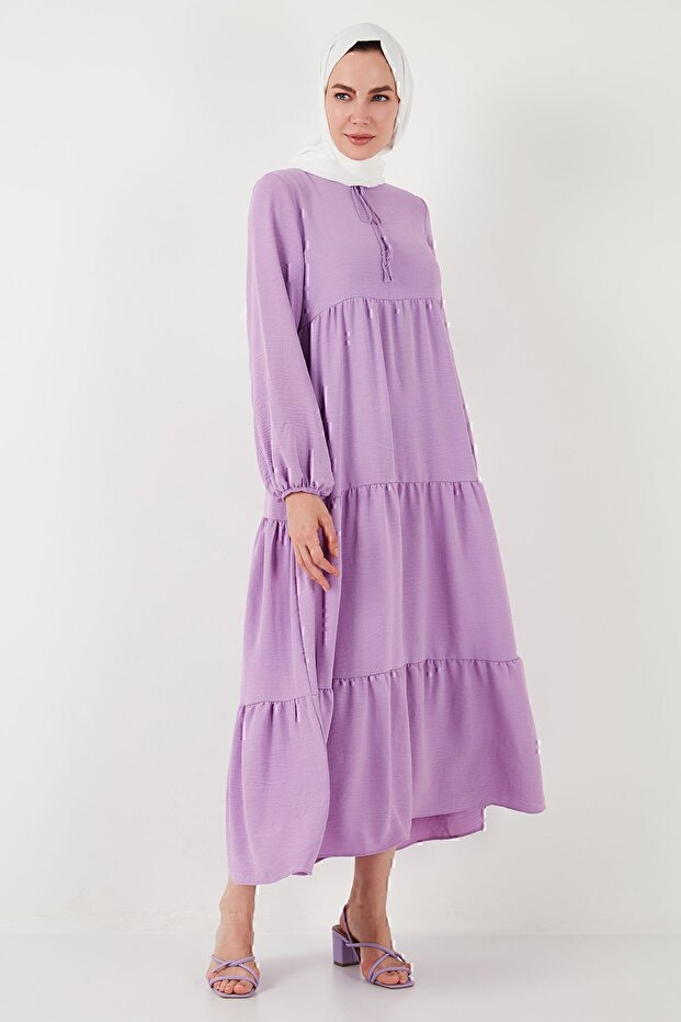 Modest Regular Fit Guler Stand Rochie Lunga ROCHIE 611EL545 - 5