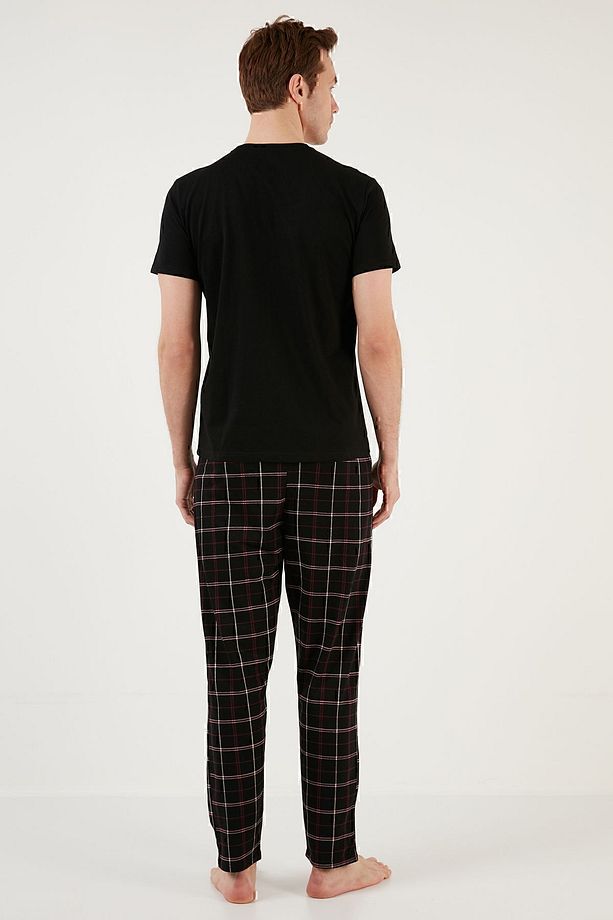Ekoseli Regular Fit Kısa Kollu Pijama Takımı Erkek PİJAMA TAKIMI 6572002 - 8