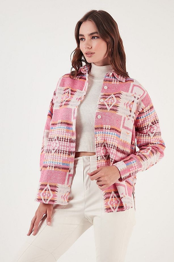 Desenli Pamuklu Regular Fit Oduncu Gömlek GÖMLEK CF24W167000 - 7