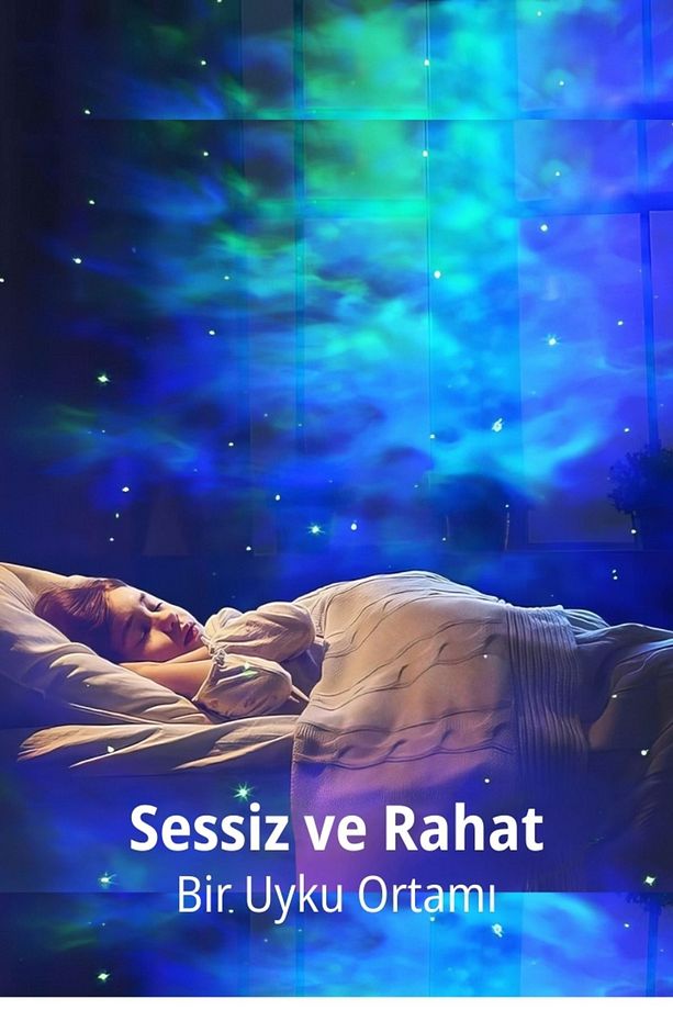 Bluetooth Astronot Gece Lambası: 360° Projeksiyon, Dinlendirici Sesler Ve Uzaktan Kumanda - 6