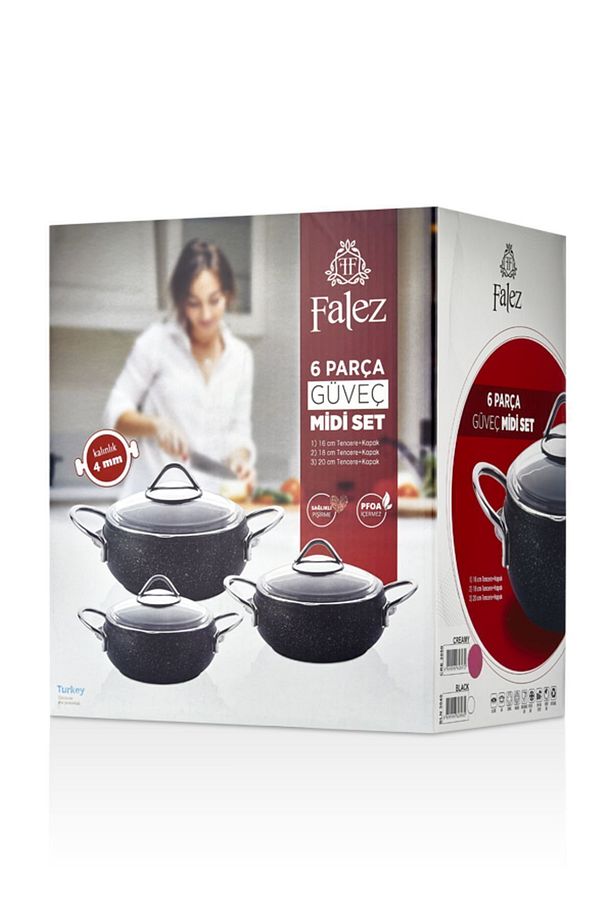 Black Lıne 6 Parça Güveç Midi Set - 8