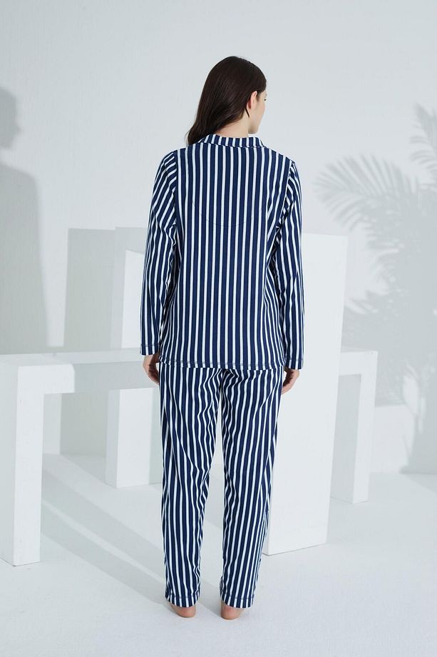 Ekstra Yumuşak Kumaş Uzun Kol Pijama Takımı 98221 - 4