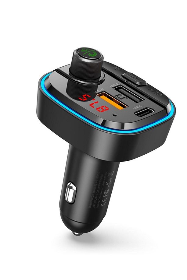 -BCC11 Multi-Functional USB+USB+C+SD Uyumlu  Kart Girişli Transmitter Bluetooth MP3 Çalar - 1
