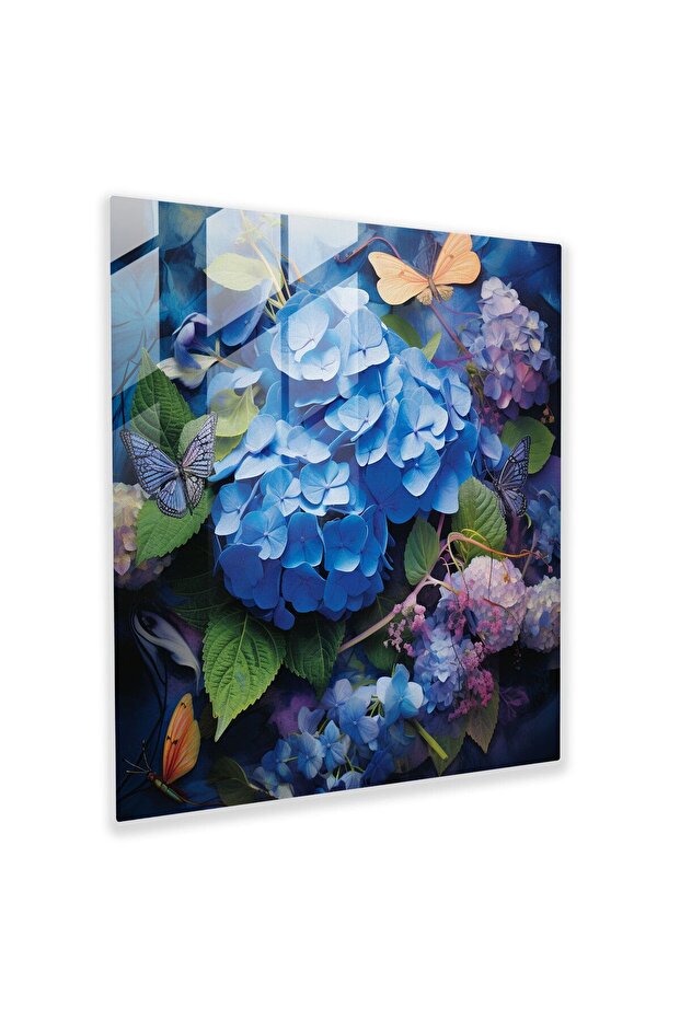 Versatile Hydrangea Glass Print - Hydrangea, Hydrangea, Glass Print, Contemporary Collage