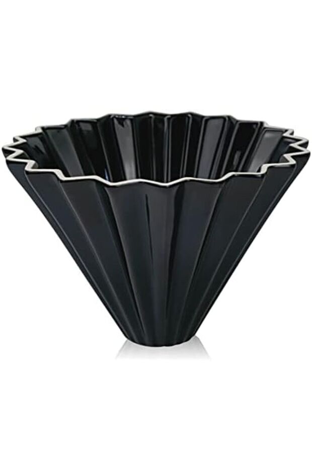 مقطر قهوة سيراميكي v02 متعرج باللون الأسود - 2