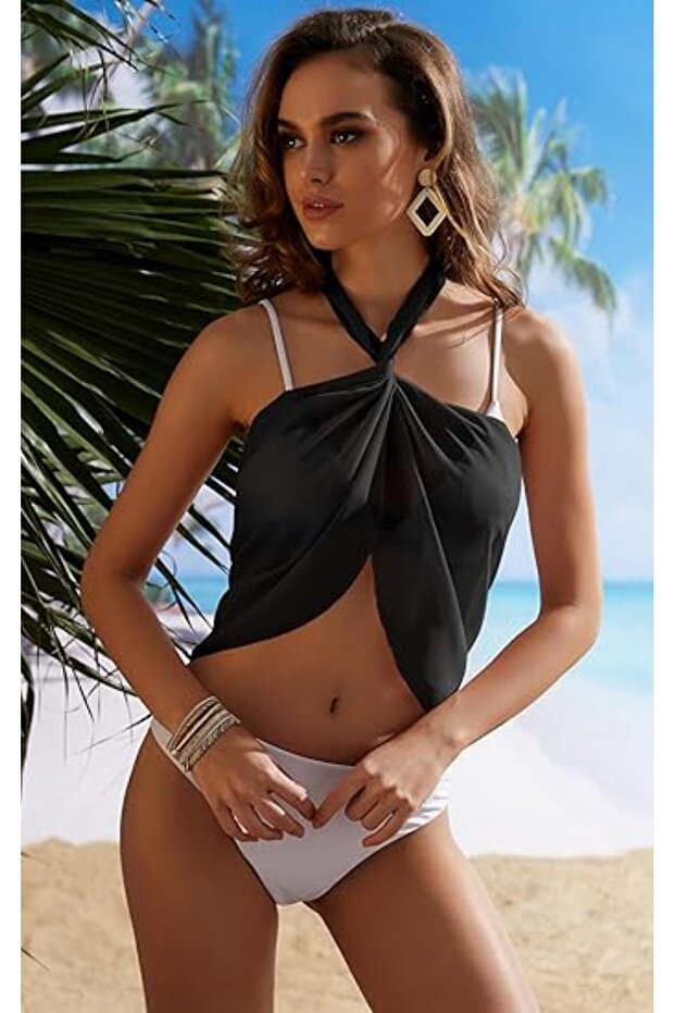 Belden Bağlamalı Tül Pareo - 4