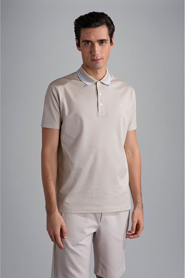 MEN'S KNITTED POLOSHIRT C.WCOTTON
