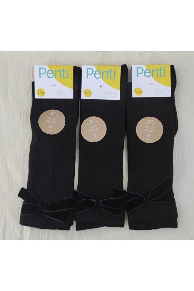 3 Pack Girls' Ribbon Pants Socks