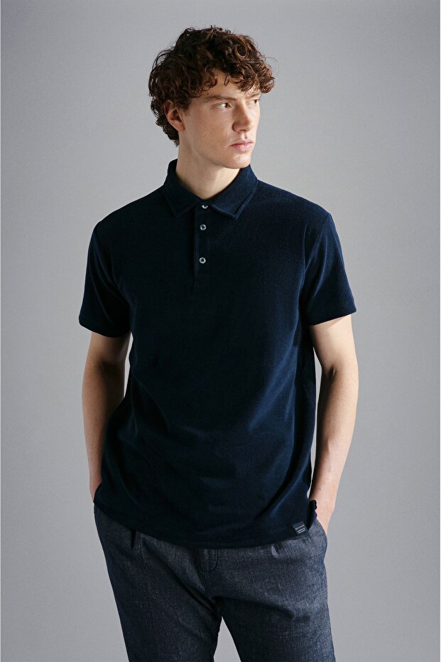 MEN'S KNITTED POLOSHIRT C.WCOTTON