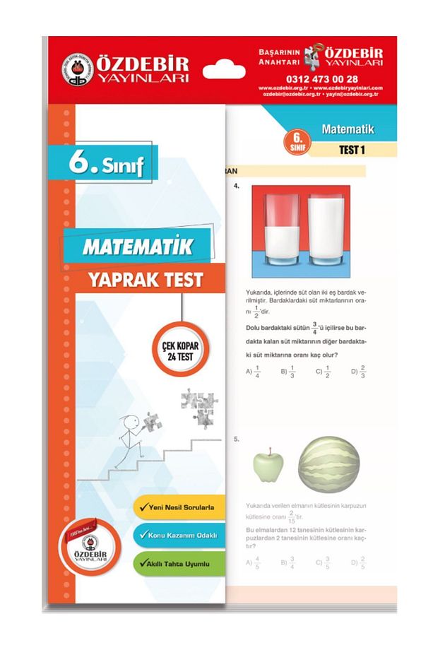 Özdebir Yayınları 6.Sınıf Yaprak Test Seti 6 Ders - 3