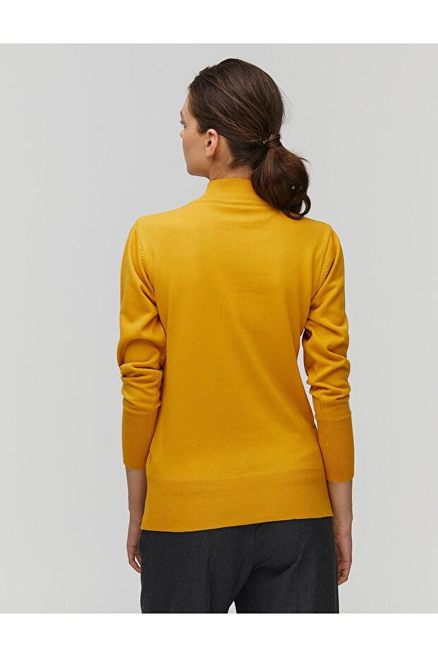 Basic Triko Bluz Sarı - 7